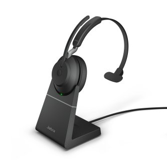 Jabra Evolve2 65 USB-A Mono UC Headset w/ Deskstand Black
