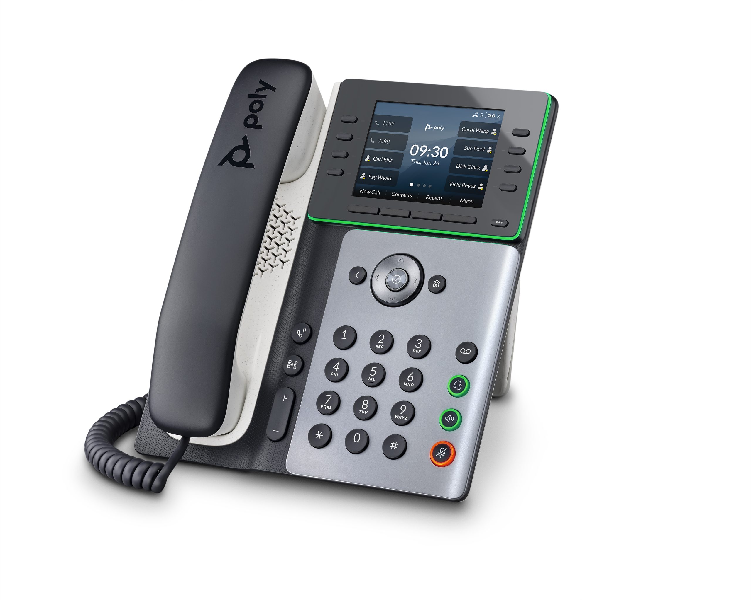 Poly Edge E350 IP Desk Phone With NA Power Supply 2200-87010-001
